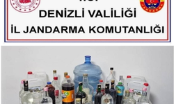 Denizli'de piyasaya sahte alkol sokmak isteyen şahıs jandarmaya yakalandı