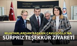 Muhtarlardan Başkan Çavuşoğlu’na sürpriz teşekkür ziyareti