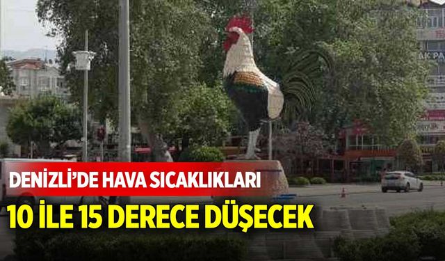 Denizli’de hava sıcaklıkları 10 ile 15 derece düşecek