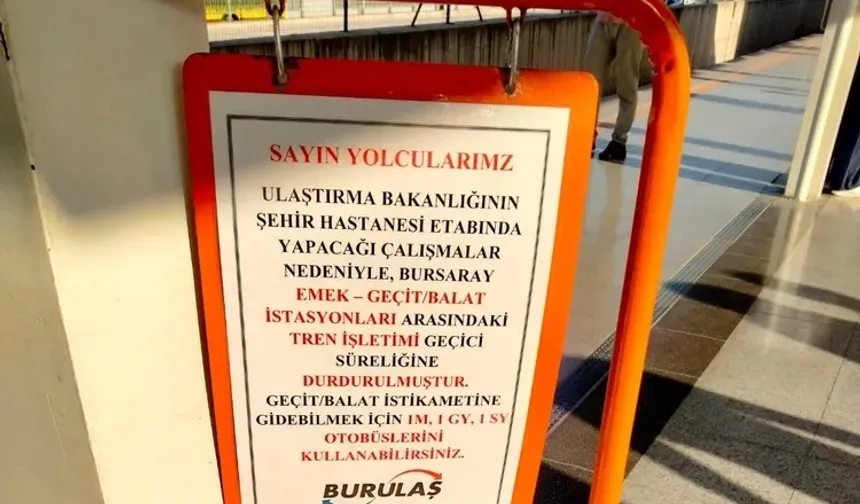 Bursa'da Balat Metro İstasyonu geçici olarak kapatıldı