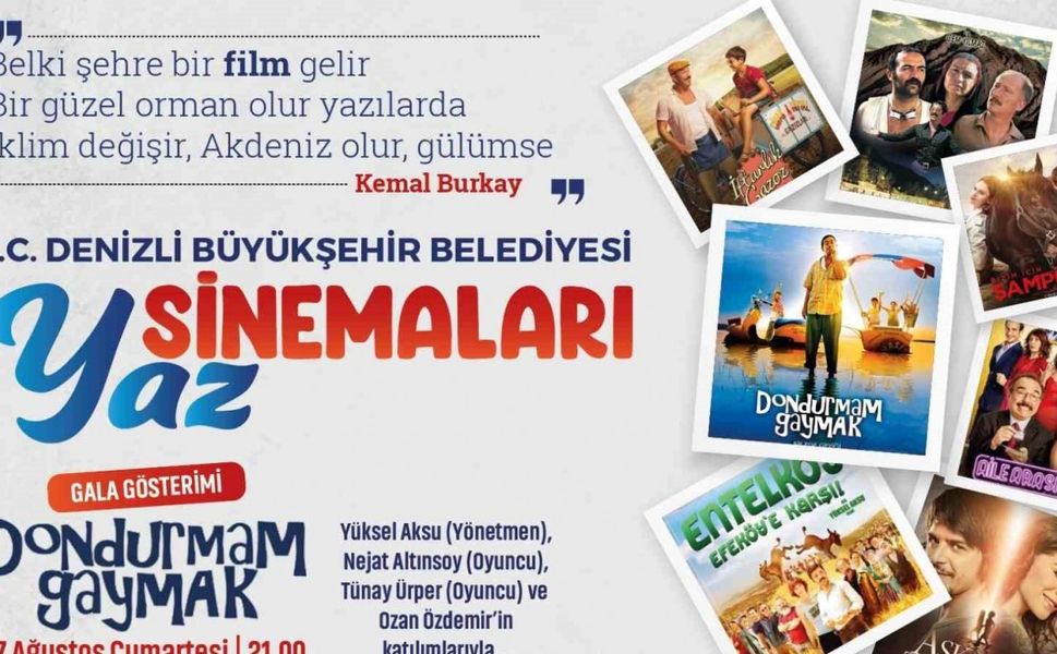 Denizli Büyükşehirden açıkhavada sinema keyfi